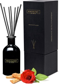 ความเมตตากรุณา LA Reed Diffuser Set, Relaxing Rose & Sandalwood Fragrance Diffuser, Aromatpy Reed Di