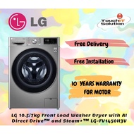 LG 10.5/7kg Front Load Washer Dryer with AI Direct Drive™ and Steam+™ LG-FV1450H3V