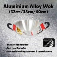 JOHN CRAFT High Density Aluminium Alloy Wok Wok Pan (32cm, 38cm, 40cm)