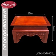 Red oak rice table, size 97 wide, 61 cm deep, 61 cm high.