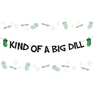 Pickle Birthday Party Decorations Glitter Kind of a Big Dill Banner Cucumber Pickle Birthday Supplie