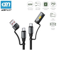 Acefast J5  multi-function LED light charging 60W data cable( USB-A+ USB-C+ LED light)