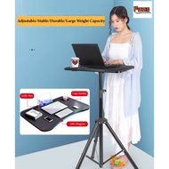Portable Table Adjustable Height Laptop Stands Laptop Desk with Mouse Tray Notebook Slot Cup Holder Table Rack Rak Meja