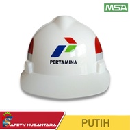 Helm Safety MSA V-gard Pertamina Original Fastrack - Helm Safety Logo Pertamina
