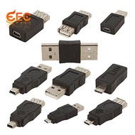 👉Ready stock👈10PCS OTG 5 Pin F/M mini Changer Adapter USB Male to Female Micro-USB
