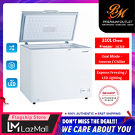 SHARP 310L Dual Chiller Or Chest Freezer / Penyejuk Beku ( SJC318 )