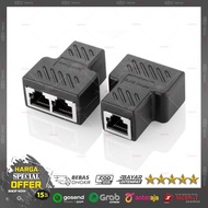 Barrel connector LAN Splitter RJ45 1 to 2 Internet Cable Splitter/