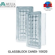 GLASS BLOCK/ GLASSBLOCK/ GLASS BLOK MULIA MOTIF CANDI 10X20 ORIGINAL