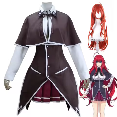 Anime High School DxD Rias Gremory Cosplay Costume Wig Ruin Princess Halloween Party Set