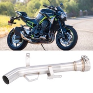 ท่อไอเสียมอเตอร์ไซค์กลางท่อไอเสียกลางท่อต่ออัพเกรดเหล็กสแตนเลสสำหรับอะไหล่สำหรับ Z900 2017-2021