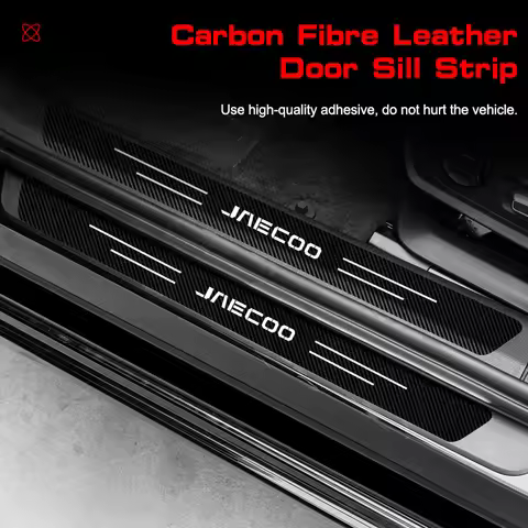 4Pcs Car Door Sill Protector Welcome Pedal Decoration Leather Stickers for Chery Jaecoo J7 J8 7 Tigg