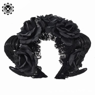 Veil Headband Vampire Demon Black Rose gothic Lace Hair Accessories Claw Headband lolita gothic WDGP