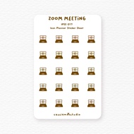 Zoom Meeting - Waterproof Bujo / Icon Planner Sticker Sheet IPSS017