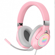 全城熱賣 - ONIKUMA K15頭戴式耳機有線耳機電腦耳機遊戲耳機（粉色）