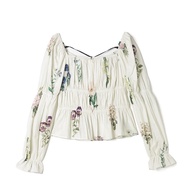 Comfortable Cotton Long Sleeve Womens Shirt 9 Am0D0010 Single Button Print Design Fashionable Short 