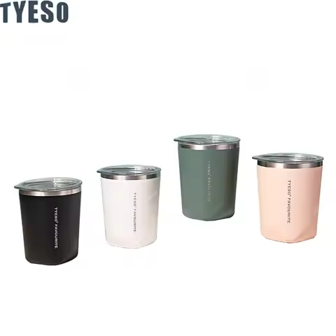 Tyeso Stylish Insulated Water Bottle Trendy Portable Travel Mug for Outdoor Use Fashionable Coffee C