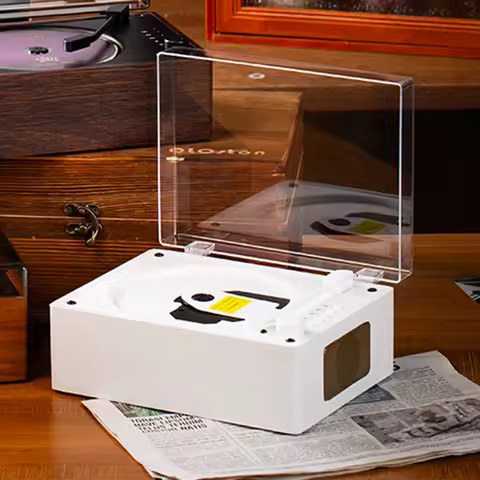 Portable CD Player Rechargeable Remote Control Desktop CD Player Bluetooth-Compatible 5.0 Support CD