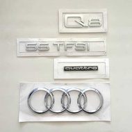 Suitable for Audi Q8 Car Rear Label Car Label Rear Word Label Four-wheel Drive Label 45/50/55 Displa