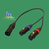 Prolan xlr male to dual xlr female Professional audio connector