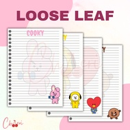 Loose Leaf A5 B5 KPOP Binder with BTS Edition Character Motif A5 Binder Refill B5 Paper Refill