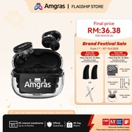 Amgras Future SE2 Transparent Wireless Earbud Gaming ENC Noise Reduction 5.3 Bluetooth Earphone HIFI