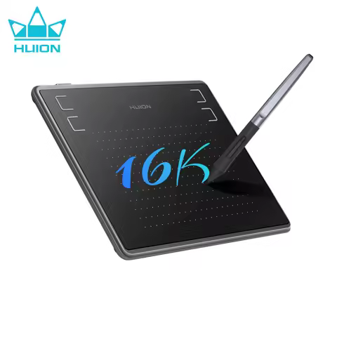 HUION HS64-16K 6x4 Inches Graphic Drawing Tablet, 16,384 Pressure Sensitivity, Battery-Free Stylus,
