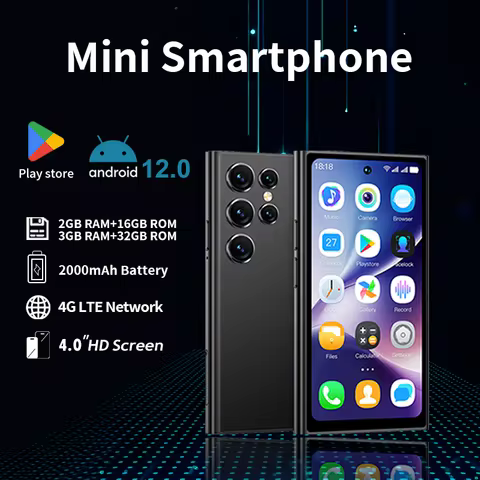 ONEMYTH S26 Pro Mini Android 12 Phone 4.0" 4G LTE Dual SIM Global Version 3GB+64GB 2000mAh Compact S