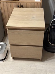 IKEA MALM 橡木 床頭櫃 宜家