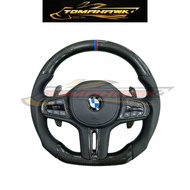 BMW G Series G20 G30 F30 Carbon Fiber Steering Wheel with Airbag M1 M2 Buttons Sport Flat Bottom Rea