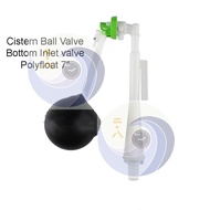 [ 1 UNIT ] Cistern Ball Valve Bottom Inlet valve with Polyfloat 7" bottom inlet