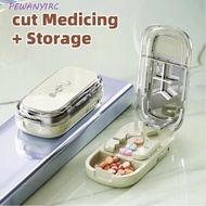 PEWANY1R Pill  Box, 2/3/4-in-1 Adjustable Medicine , Tablet Dispenser Precise Cutting Dustproof Wate