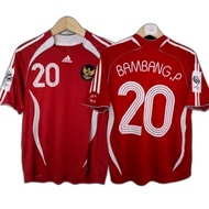 Bambang Pamungkas #20 Timnas Indonesia National Team Home 2006 Fantasy Garuda Red Original Authentic