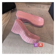 Genuine clear strap clogs, available in 2 colors, 10cm heel, light and comfortable, easy to walk in,