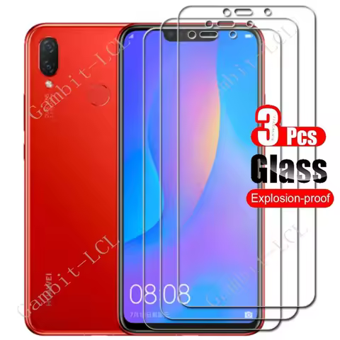 1-3PCS Tempered Glass For Huawei Nova 3i Protective ON Nova3i 6.3" P smart+ P smart Plus 2018 Screen