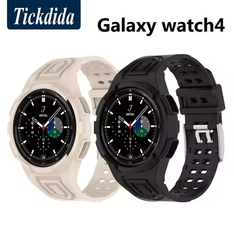Integrated Silicone Strap for Samsung Galaxy Watch 4 Classic 46mm 44mm Silicone Sports Strap Galaxy 