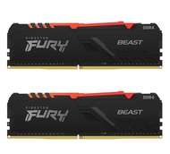 RAM KINGSTON FURY BEAST DDR4 RGB (BLACK) 32GB (16GBx2) DDR4 3200MHz มือสอง ประกัน LT