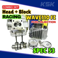 ESPADA RACING BLOCK + HEAD EX5 DREAM110 WAVE110 FI DASH FI DASH110 FUEL INJECTION COMBO SPEC 53MM 56