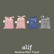 ! MUKENA TRAVEL MINI ALIF MODERN WEAR WANDERLUST PARASUT PREMIUM KOREA