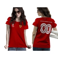 Women's Jersey, 80th Indonesian Independence Day Jersey, 80th Anniversary Jersey, Women's Short Slee
