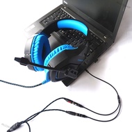 IRUZ2KSHOP Portable Headset Adapter Splitter 3.5mm Jack Cable with Separate Mic and Audio Headphone 