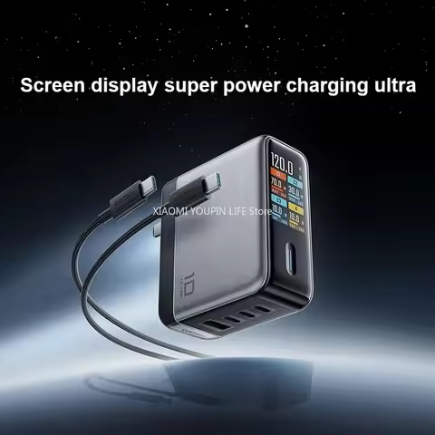 Youpin 10 GaN Super Charger Ultra AD 1204U USB-C Charger Touch The Key Screen Display Safe Temperatu