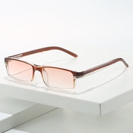 XB1020 1pc TR Squared Frame Tinted Lens Spring Hinges Unbreakable Presbyopia Unisex Men Women Correc