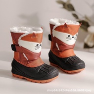 Fashion Girls Snow Boots Waterproof Slip Resistant Cold Weather Shoes Boy Cotton Shoes BN5F
