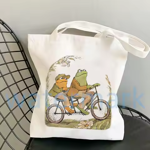 Anime Tote Bag Shopping Bags Side Bag for Ladies Gift Frog Canvas Tote Bag Toad Canvas Tote Bag Frog