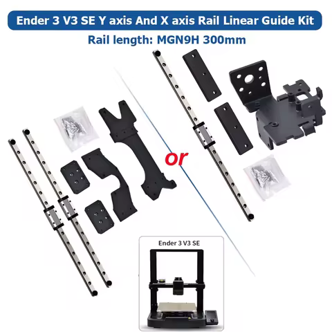 Creativity Ender 3 V3 KE X-Axis Dual Y Axis Upgrade kit MGN9H Linear Rail Guide Hotend Update Kit fo