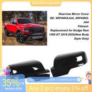In stock-Rearview Mirror Cover Side Wing Mirror Housing for  Ram 2019-2022 6RP44KXJAA 6RP45KXJAA