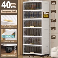 SIV 32-70cm Durabox Cabinet Drawer Flip Top Storage Plastic Wardrobe For Toy Clothes Home Organizer