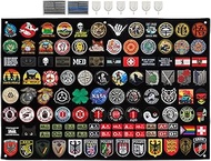 Tactical Patch Holder (43.3"x27.5"), Morale Patch Organizer Display Board Nylon Banner Cloth Wall Do
