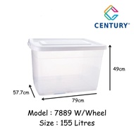 KOTAK SIMPAN BARANG SERBAGUNA/Century Storage Box Sc7889 #7889 Transparent Storage Box#With wheel#15