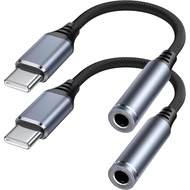Penyesuai USB C ke Jack Fon Kepala 3.5mm, Kabel Dongle Audio Type C ke Aux Serasi dengan iPhone 16/1
